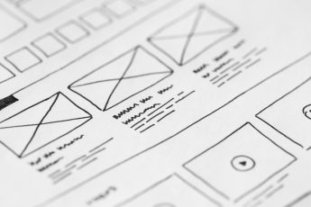 web page design sketch