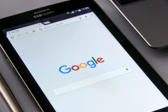 Google logo on a Samsung smartphone